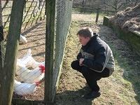 Maarten waiting for a fresh egg